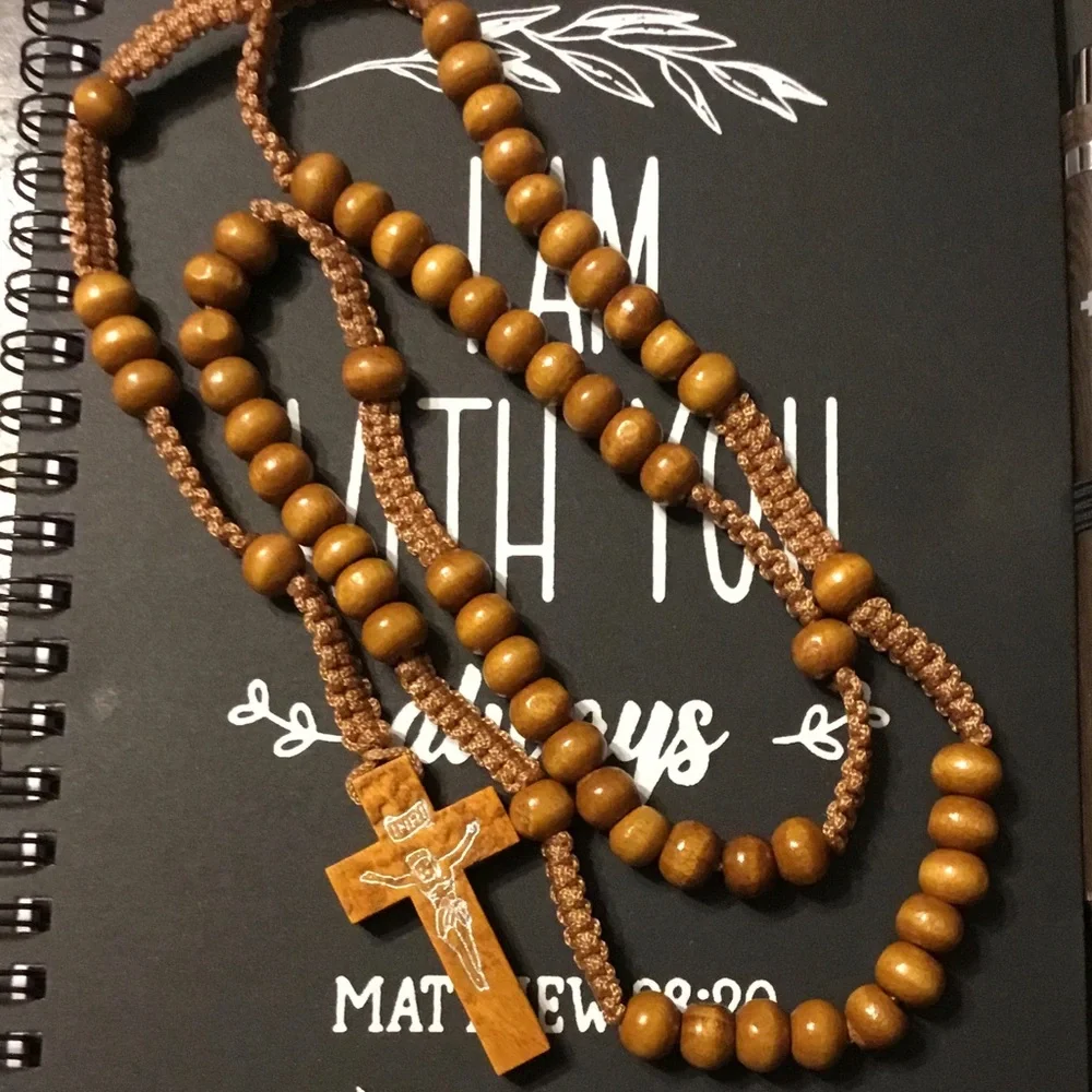 Rosary & Notebook bible verse Inspirational Quote with pen